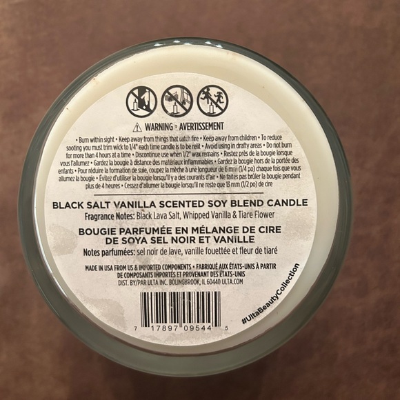 Ulta Beauty Collection Black Salt Vanilla Scented Soy Blend Candle, 15oz - Picture 5 of 5